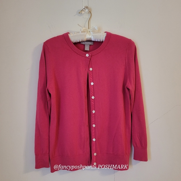 BR silk blend button cardigan many quality details BANANA REPUBLIC sweater pink - Picture 11 of 15
